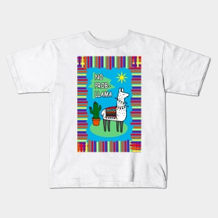 Cute Llama No Prob llama Kids T-Shirt